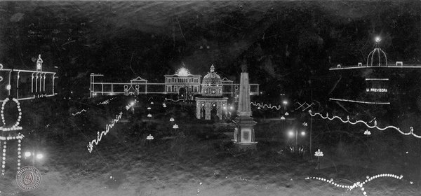 Luminarias públicas en Buenos Aires 1900. AGN